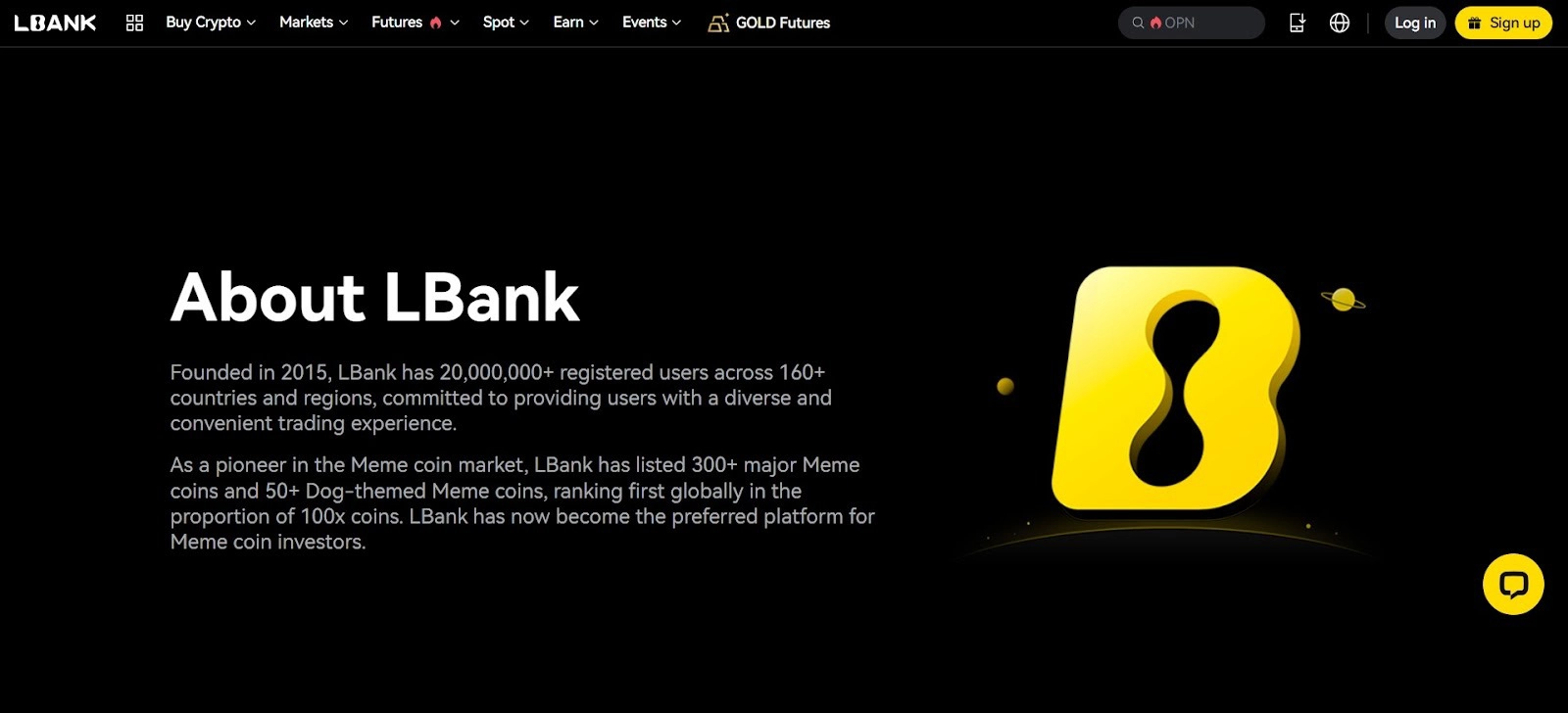 نمای کلی پلتفرم و سایت رسمی صرافی ال بانک (LBank)؛ پلتفرم بین&zwnj;المللی معاملات ارز دیجیتال با بیش از ۲۰ میلیون کاربر.