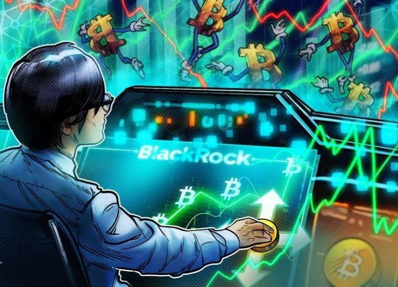 نمودار رشد قیمت بیت کوین هم&zwnj;زمان با تایید ETF بلک راک و بازگشت به سطح ۹۷ هزار دلار