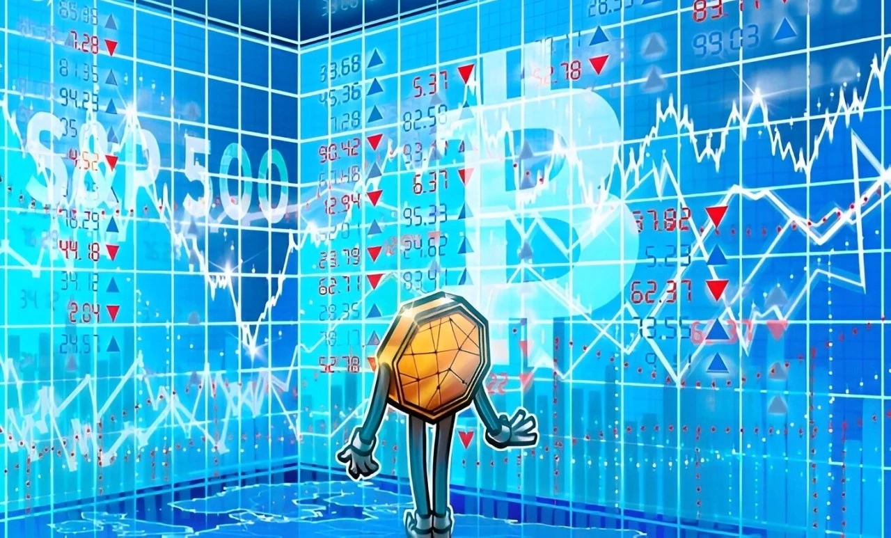 نمودار تحلیلی همبستگی بیت&zwnj;کوین با شاخص S&P500 در مقایسه با دارایی&zwnj;های امن و نقش آن در تنوع&zwnj;بخشی پرتفوی سرمایه&zwnj;گذاری