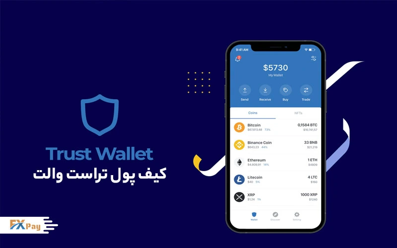 تراست والت (Trust Wallet) یک کیف پول نرمافزاری موبایلی است که توسط بایننس پشتیبانی میشود