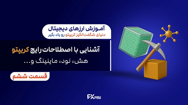 راهنمای اصطلاحات رایج کریپتو: بلاک&zwnj;چین، هش، نود، ماینینگ، استیکینگ، کیف پول، گس فی، کوین، توکن، قرارداد هوشمند، دیفای، و NFT