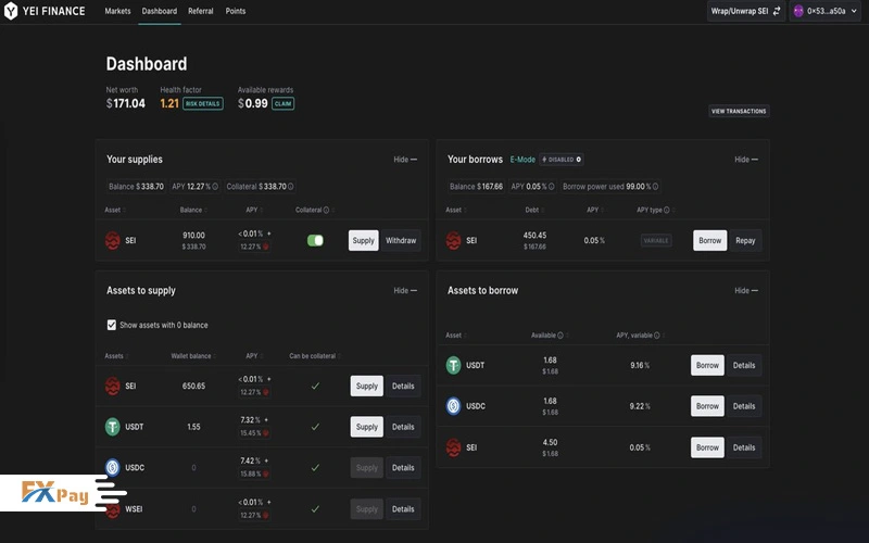 توضیح نحوه عملکرد پلتفرم Yei Finance
