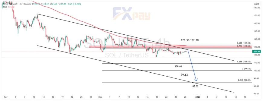 نمودار سولانا (SOLUSDT) در تایم فریم ۴ ساعته 
