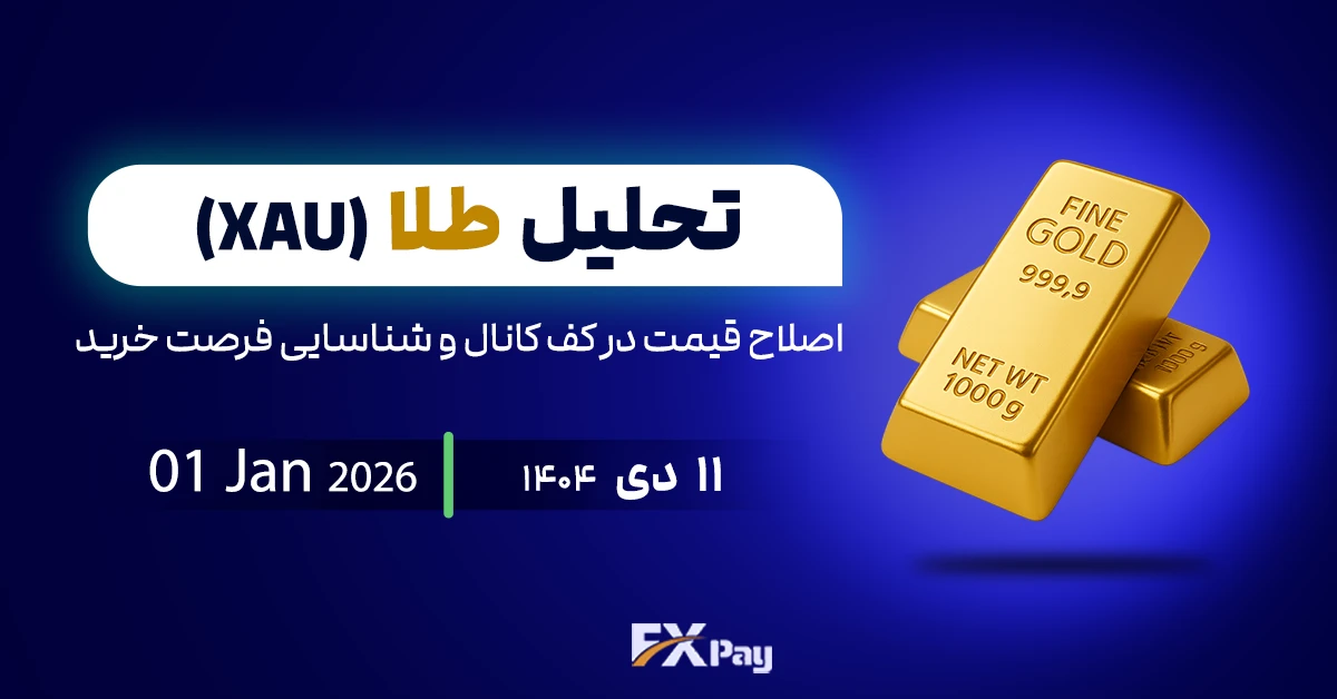 تحلیل طلا (XAUUSD)؛ اصلاح قیمت در کف کانال و شناسایی فرصت خرید