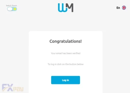 پیام موفقیتآمیز بودن تایید ایمیل و نمایش دکمه ورود به حساب کاربری