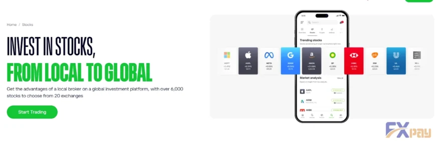 دسترسی به معاملات بیش از ۶۰۰۰ سهام بینالمللی معتبر در پلتفرم معاملاتی بروکر eToro.