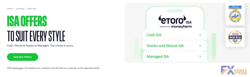 پیشنهادهای سرمایهگذاری حسابهای ISA در eToro متناسب با سبکهای مختلف مدیریت سرمایه.