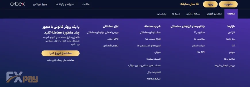 ابزارها و پلتفرمهای معاملاتی در بروکر اوربکس؛ ارائه سرور مجازی رایگان (VPS)، مارکت اسکنر و اتصال مستقیم از طریق FIX API.